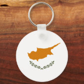Cyprus Vlag Sleutelhanger (Voorkant)