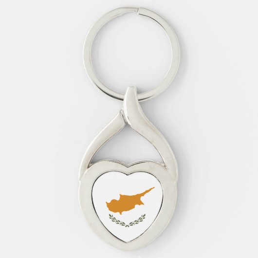 Cyprus Vlag Sleutelhanger (Voorkant)