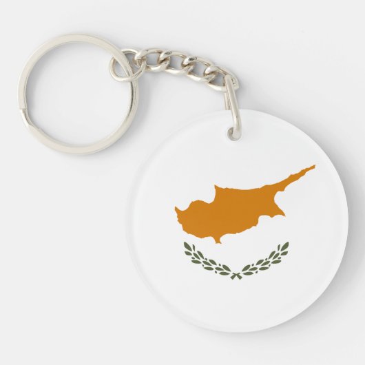 Cyprus Vlag Sleutelhanger (Voorkant)