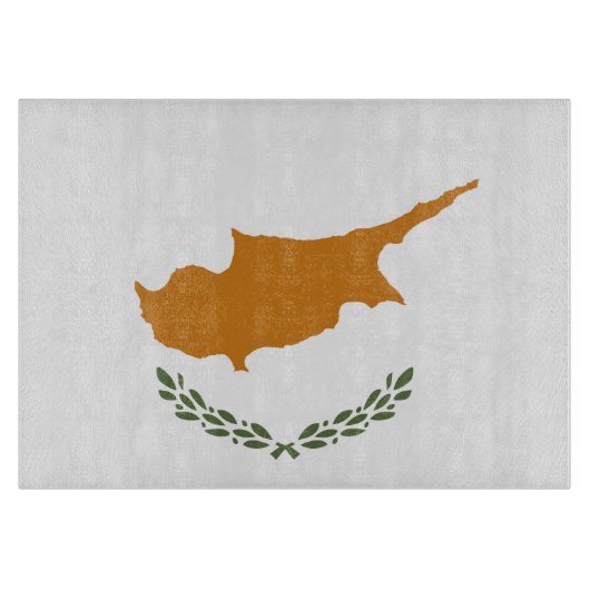 Cyprus vlag snijplank (Voorkant)