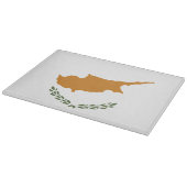 Cyprus vlag snijplank (Hoek)