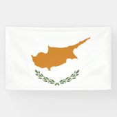 Cyprus vlag spandoek (Horizontaal)