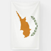 Cyprus vlag spandoek (Verticaal)