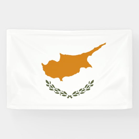 Cyprus Vlag Spandoek (Horizontaal)