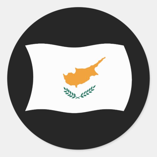 Cyprus Vlag Sticker (Voorkant)