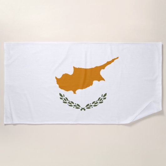 Cyprus Vlag Strandlaken (Voorkant)