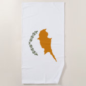 Cyprus Vlag Strandlaken (Voorkant)