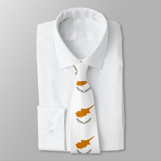 Cyprus Vlag Stropdas (Gebonden)