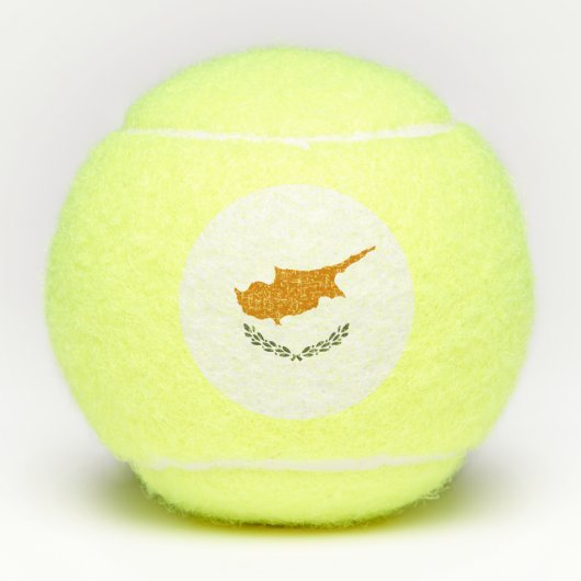 Cyprus Vlag Tennisballen (Voorkant)