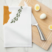 Cyprus Vlag Theedoek (Quarter Fold)