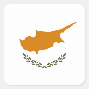 Cyprus Vlag Vierkante Sticker