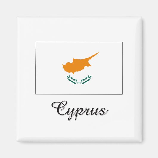 Cyprus vlagontwerp magneet (Voorkant)