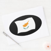 Cyprus Vlagsticker Ovale Sticker (Envelop)