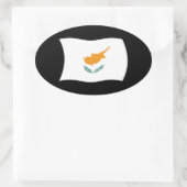 Cyprus Vlagsticker Ovale Sticker (Tas)