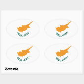 Cyprus Vlagsticker Ovale Sticker (Vel)