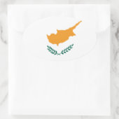 Cyprus Vlagsticker Ovale Sticker (Tas)