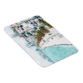 Cyprus Waterverf Beach Vintage Reizen Magneet (Rechterzijde)