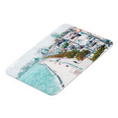 Cyprus Waterverf Beach Vintage Reizen Magneet (Linkerzijde)