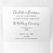 Cyprus Wedding op bruiloft Drieluik Uitnodiging (Binnenzijde eerst)