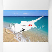 Cyprus Wedding op bruiloft Drieluik Uitnodiging (Binnenkant midden)