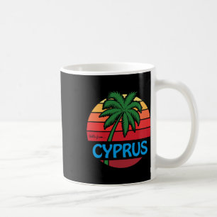 Cyprus Zomer Palmboom Strand Cypriotisch Souvenir Koffiemok