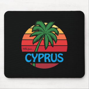 Cyprus Zomer Palmboom Strand Cypriotisch Souvenir Muismat