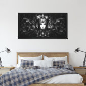 Cyria Queen of the Dark Realm Fractal Portret Canvas Afdruk (Insitu (Slaapkamer))