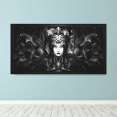 Cyria Queen of the Dark Realm Fractal Portret Canvas Afdruk (Insitu (Houten vloer))