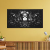 Cyria Queen of the Dark Realm Fractal Portret Canvas Afdruk (Insitu (Woonkamer))