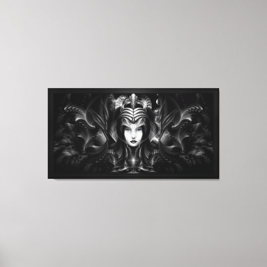Cyria Queen of the Dark Realm Fractal Portret Canvas Afdruk (Voorkant)