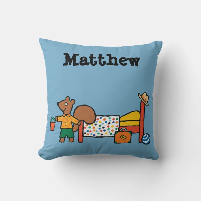 Cyril de eekhoorn op Vacatie Kussen (Voorkant)