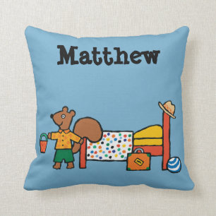 Cyril de eekhoorn op Vacatie Kussen