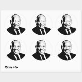 Cyril Ramaphosa Ronde Sticker (Vel)