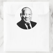 Cyril Ramaphosa Ronde Sticker (Tas)