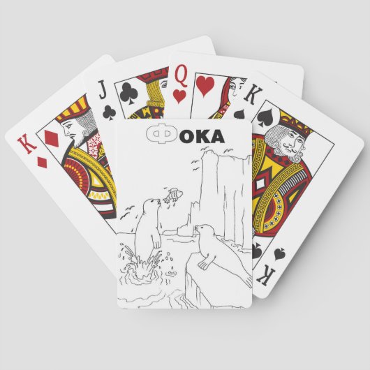 cyrillisch servisch zegel pokerkaarten (Achterkant)