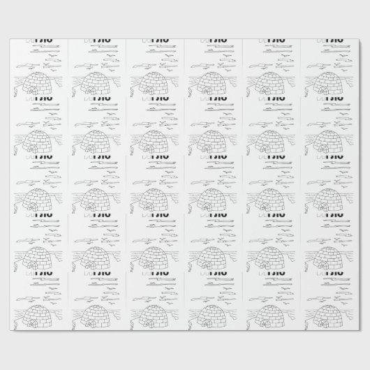 cyrillisch servische igloo cadeaupapier (Vlak)