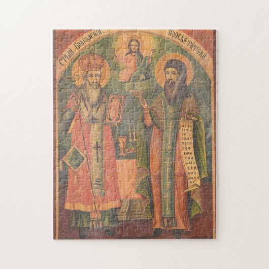 Cyrillus en Methodius Orthodox Christelijk Icoon Legpuzzel (Verticaal)