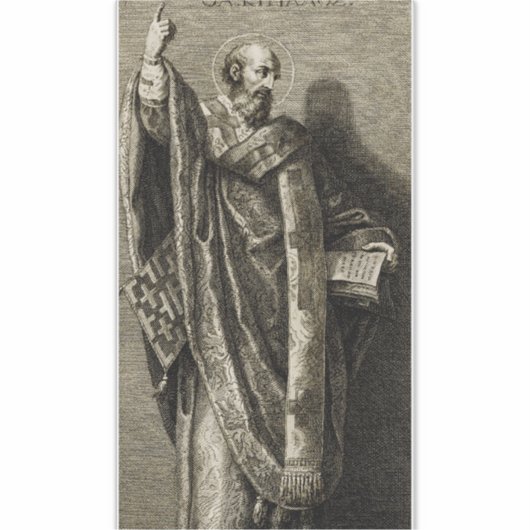 Cyrillus van Jeruzalem Belijder Sticker (Voorkant)