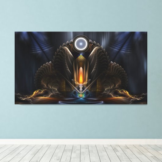 Cyritus, de tempel van de Orb van Karinos Canvas Afdruk (Insitu (Houten vloer))