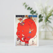 Cyrk Elephant Vintage Poster Briefkaart (Staand voorkant)