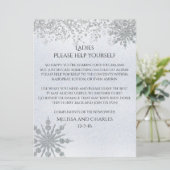 Cyrstal Snowflakes Wedding Basket Sign (Staand voorkant)