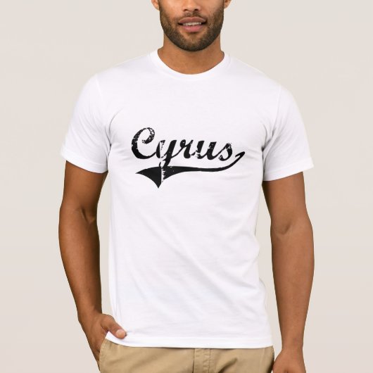 Cyrus Classic Style Name T-shirt (Voorkant)