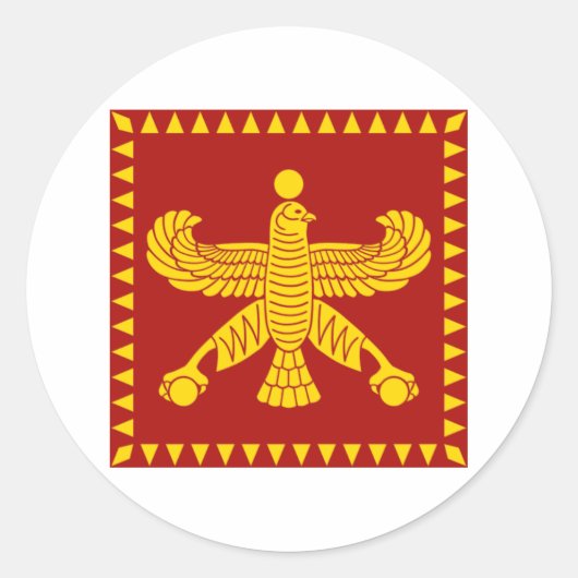 Cyrus de Grote Standaardvlag Ronde Sticker (Voorkant)