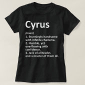 CYRUS Definitie Persoonlijke naam Funny Birthday T-shirt (Design voorkant)
