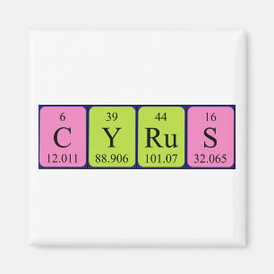Cyrus periodieke table name magnet