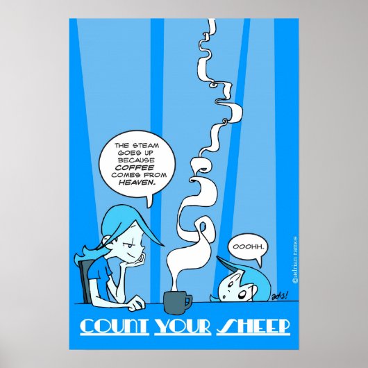 CYS-koffie komt uit de hemel Poster (Voorkant)