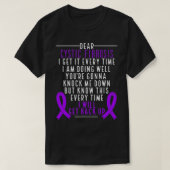 Cysic Fibrosis Awareness I will get back up Purple T-shirt (Design voorkant)