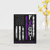 Cystic Fibrose Strijder Us Vlag Kaart (Gele Bloem)