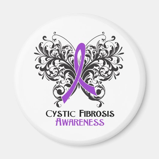 Cystic fibrosis Awareness Butterfly Magneet (Voorkant)