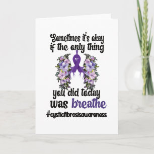 Cystic Fibrosis Awareness CF Warrior Paarse lint Kaart